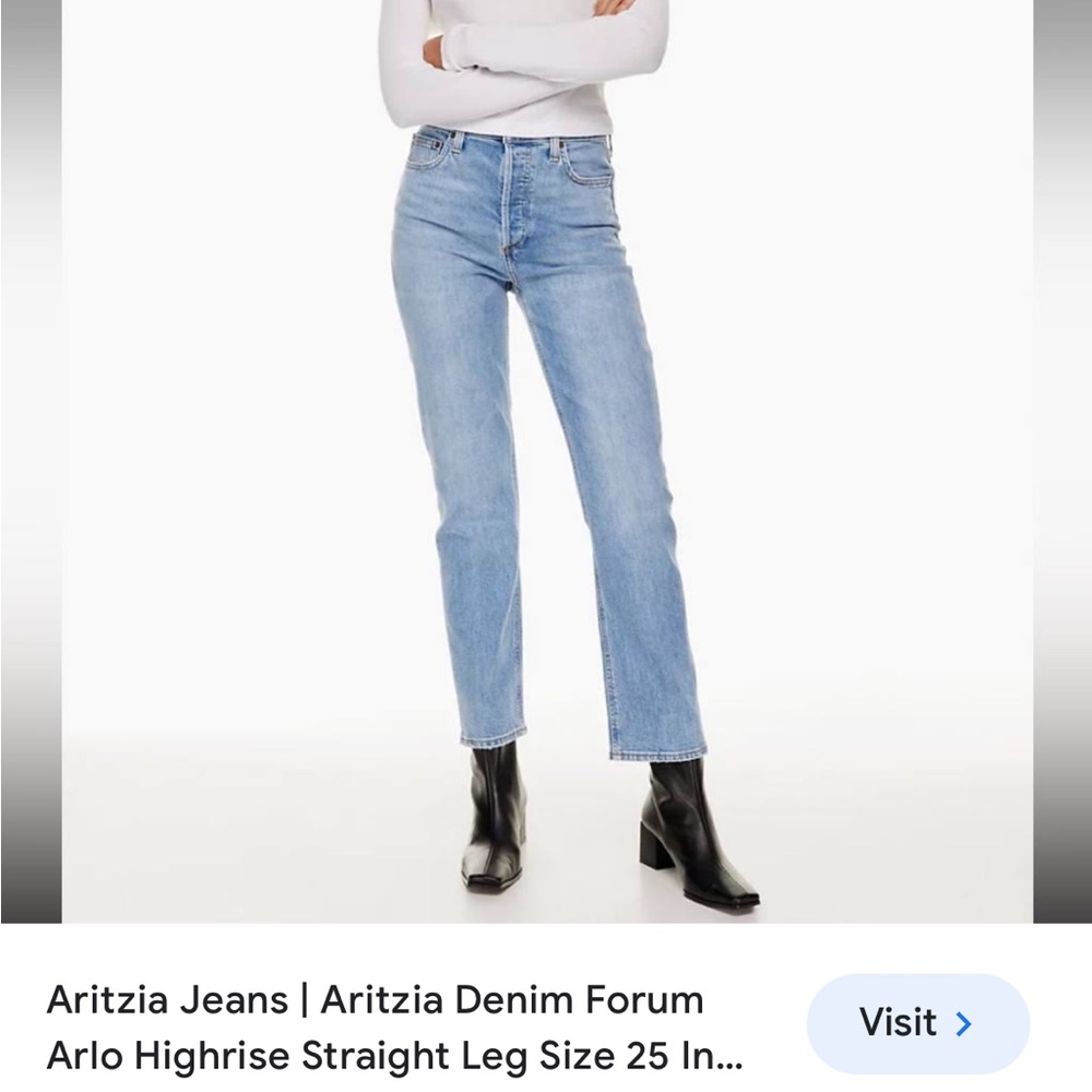 Aritzia Denim Forum Arlo High Rise straight 26L
